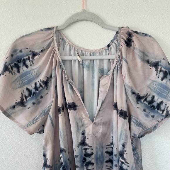 Anthropologie Lilka Watercolor Dreams Satin Sleep Top Size XL - Picture 4 of 11